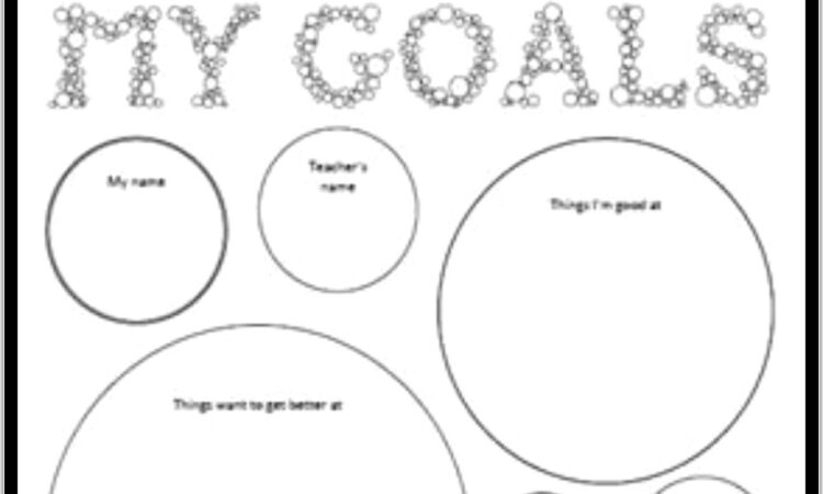 Goal Setting Worksheet For Third Graders