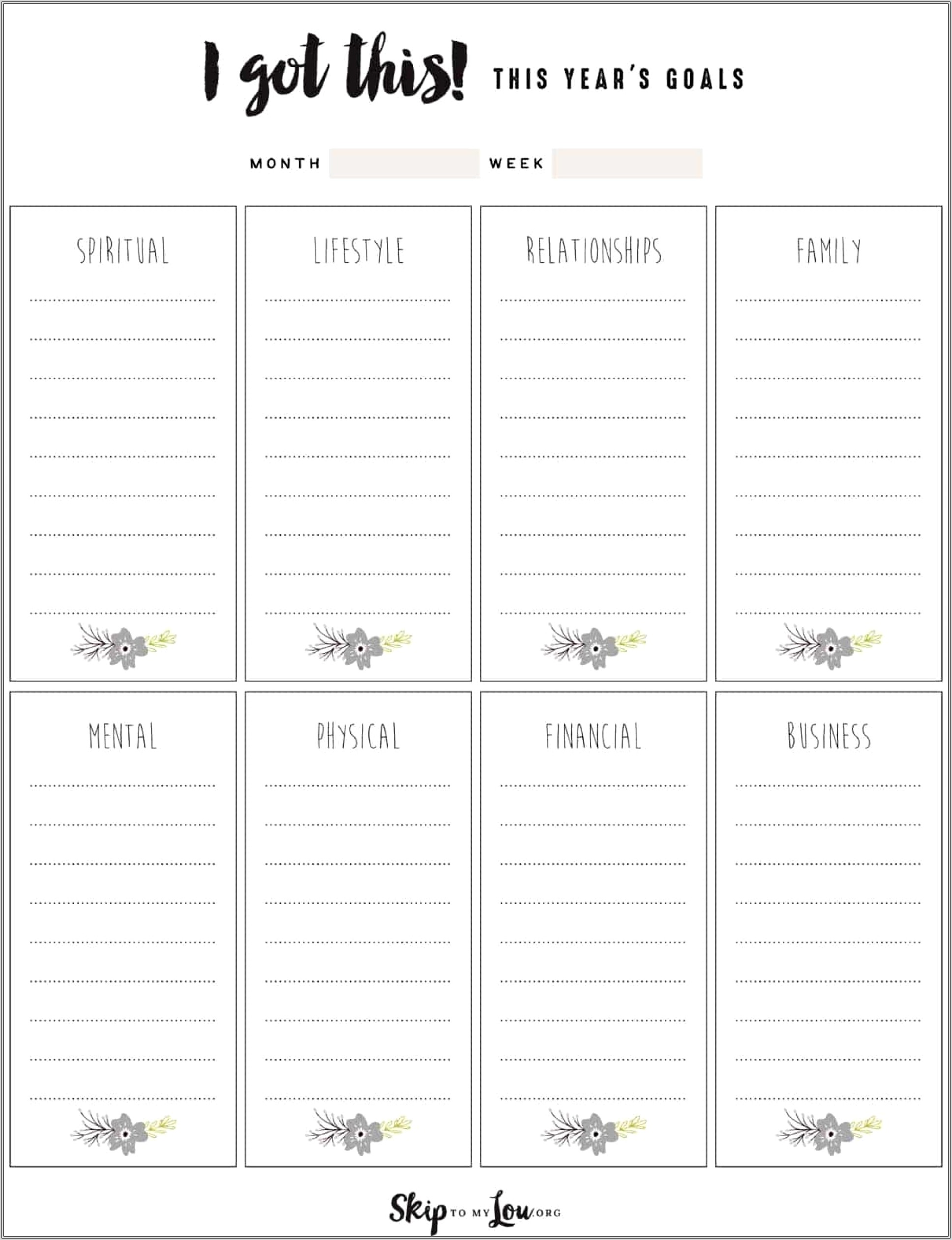 Goal Setting Worksheet For Young Adults
