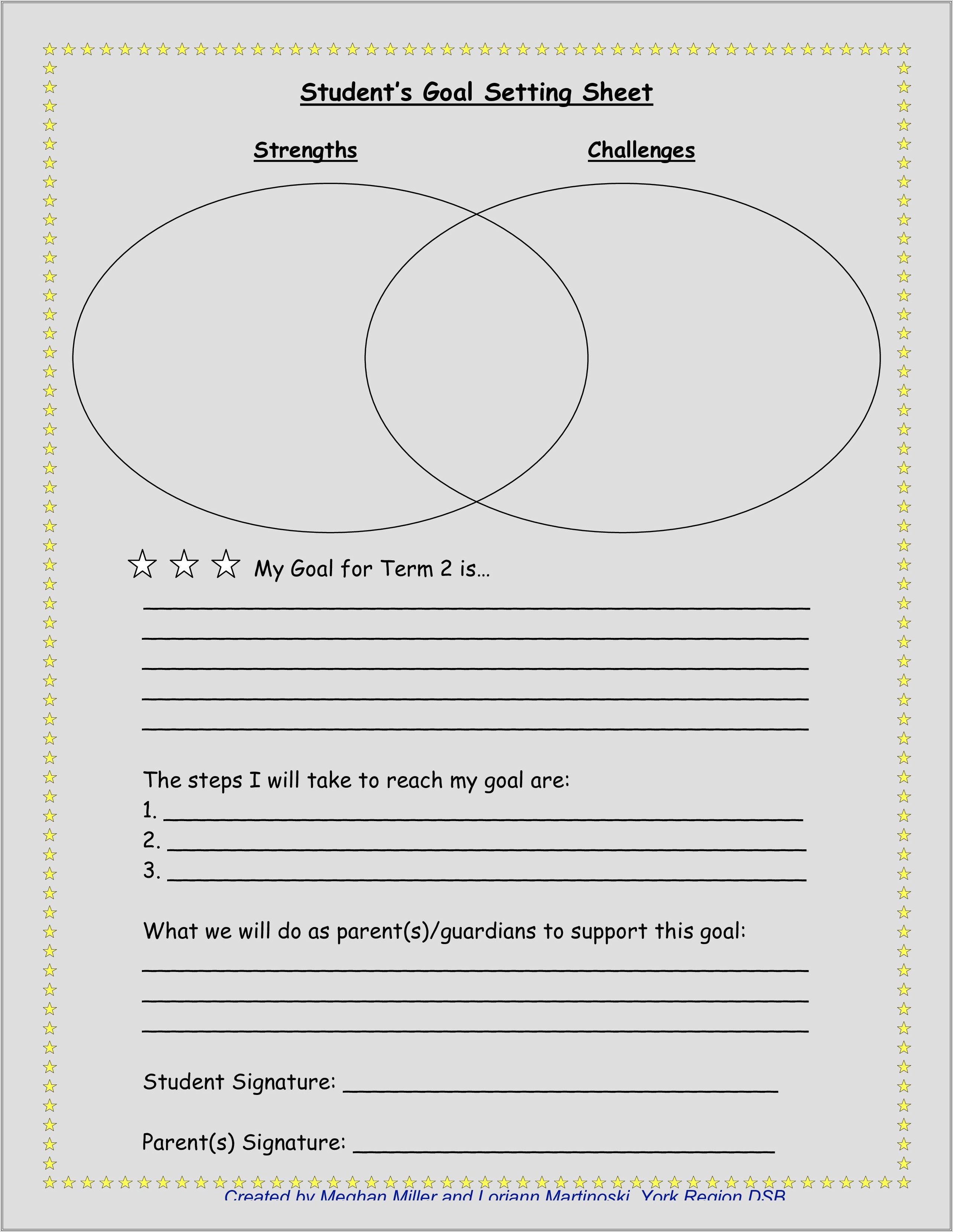 Goal Setting Worksheet Microsoft Word