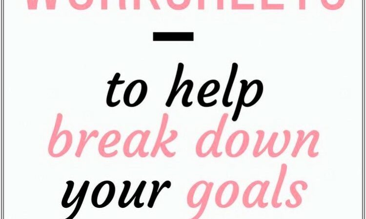 Goal Setting Worksheet Nutrition