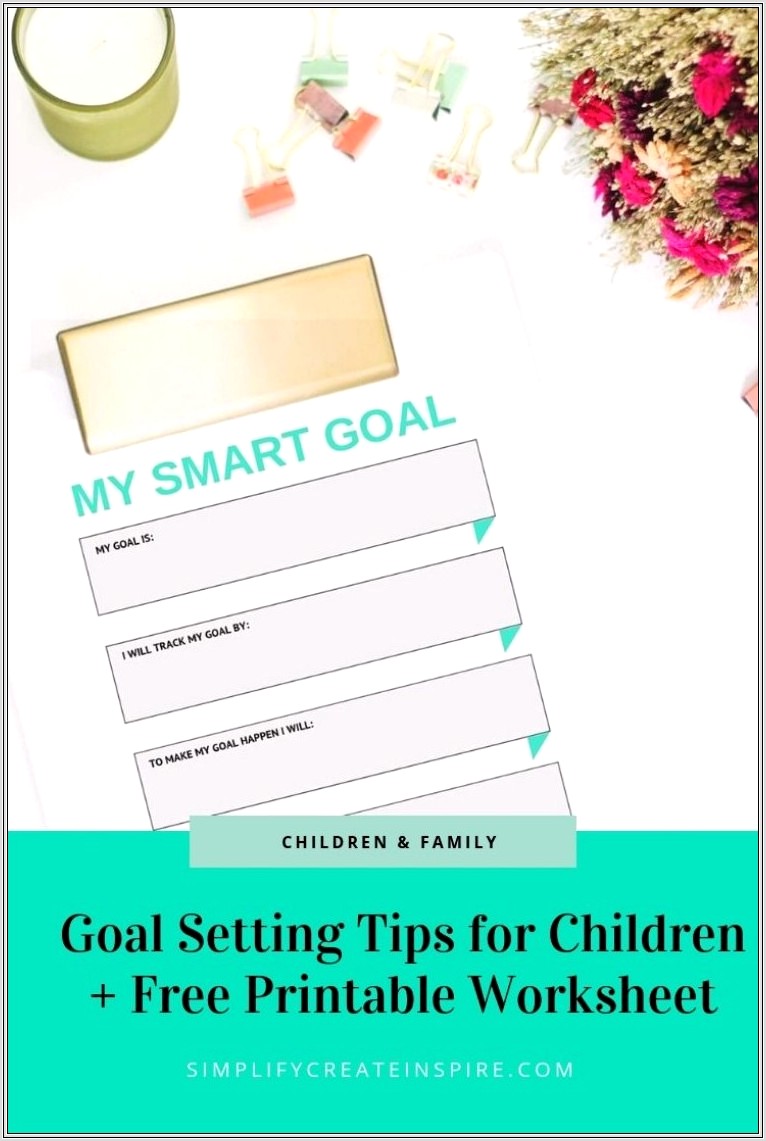 Goal Setting Worksheet Pinterest