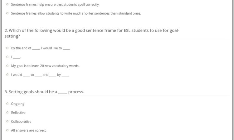 Goal Setting Worksheet Students