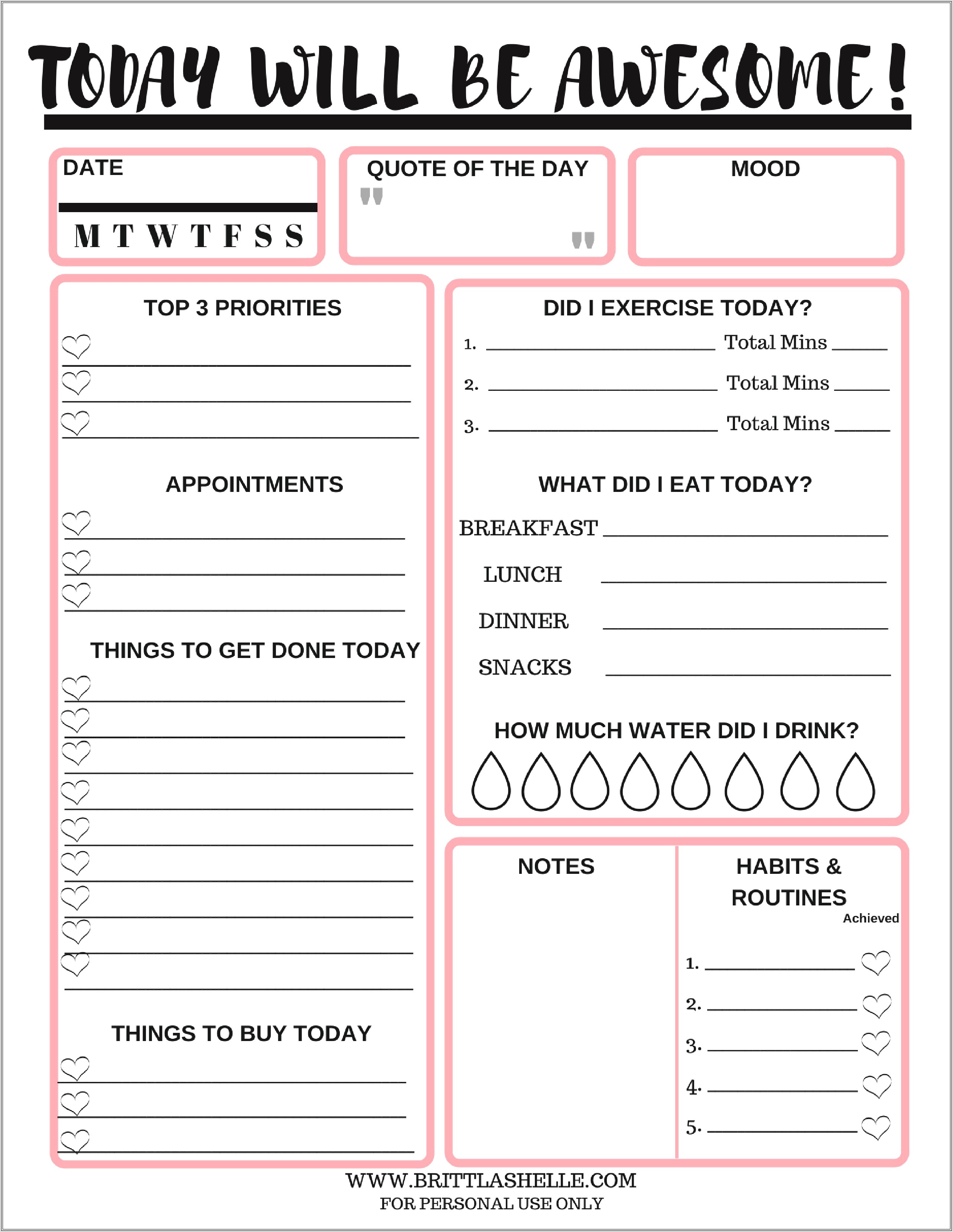 Goal Setting Worksheet Therapist Aid