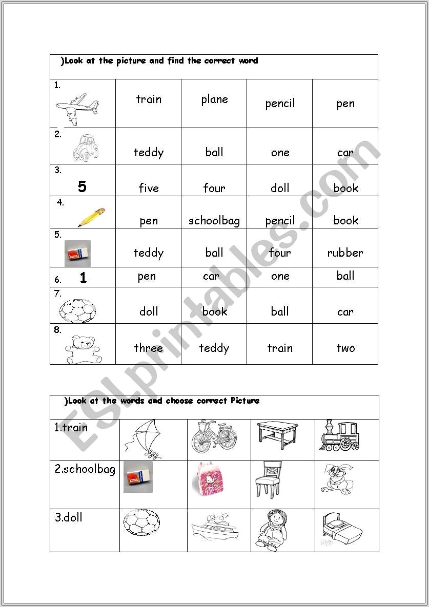 Grade 1 English Worksheet Pdf