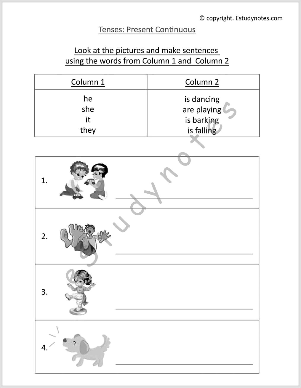 Grade 1 English Worksheets Nouns