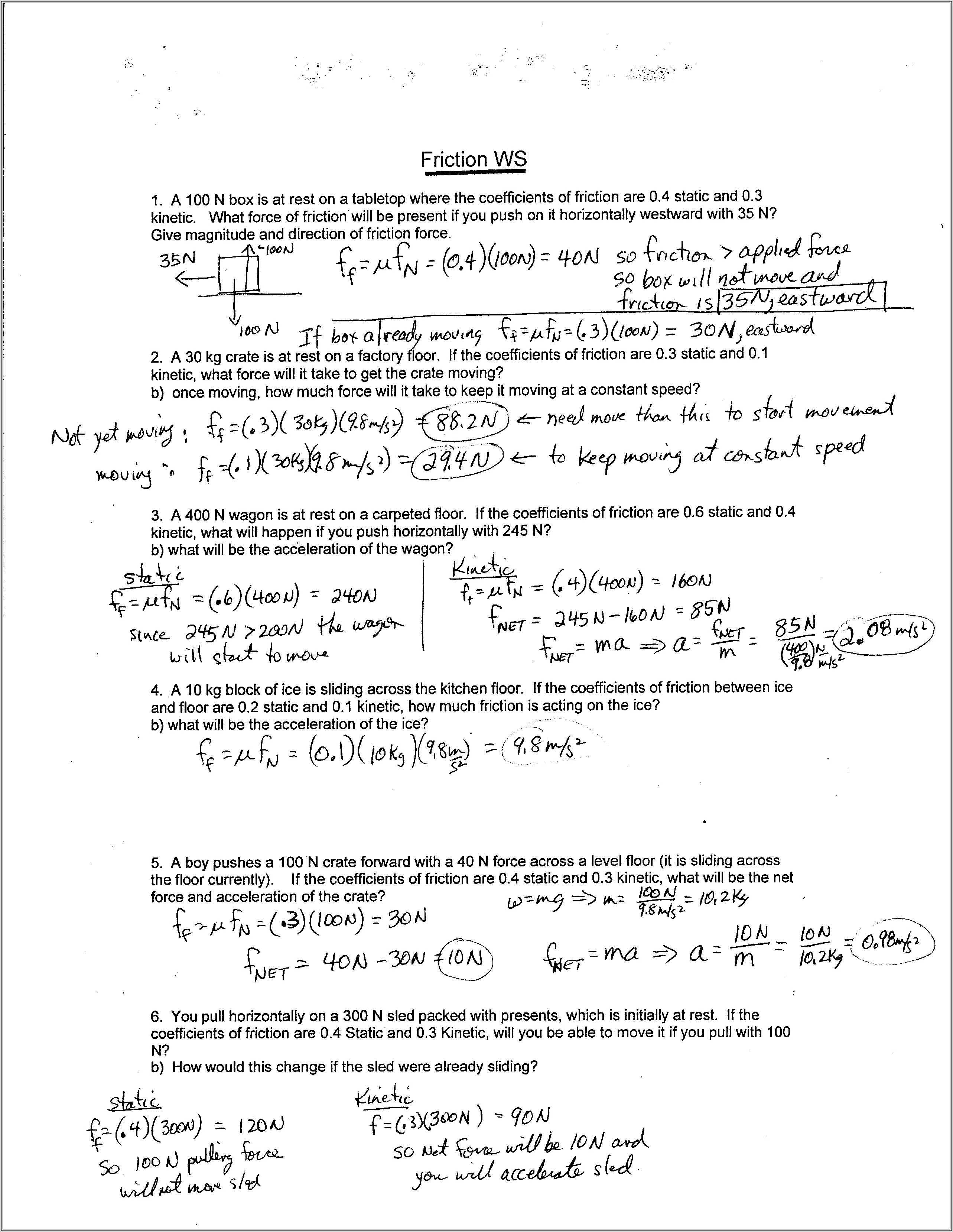 Grade 11 Kinematics Worksheet