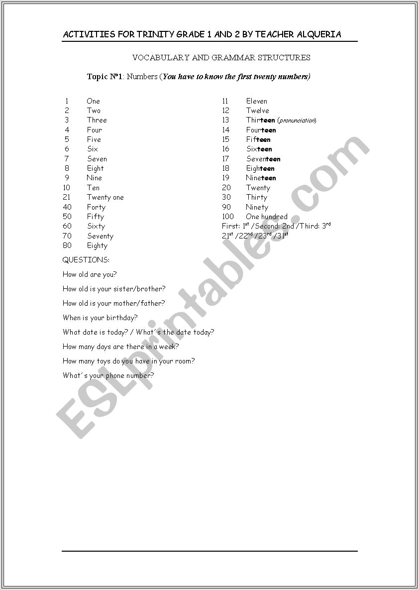 Grade 2 English Vocabulary Worksheets