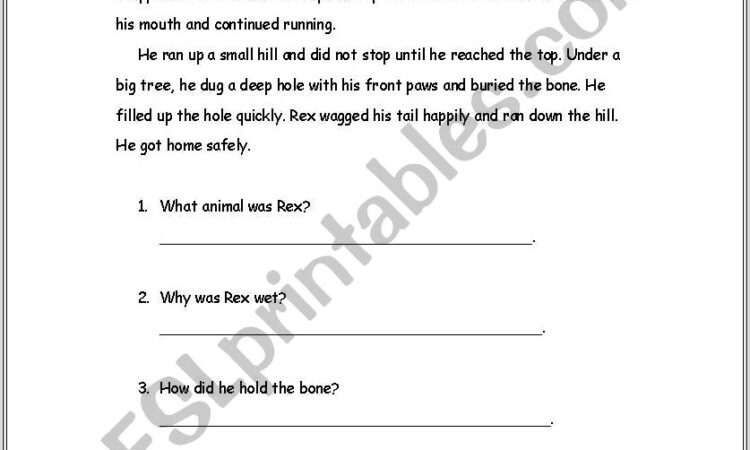 Grade 2 English Worksheets Comprehension