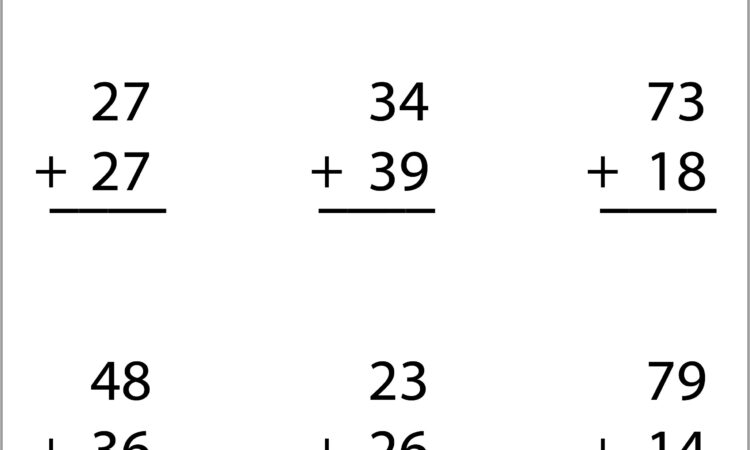 Grade 2 Math Worksheets Addition Regrouping