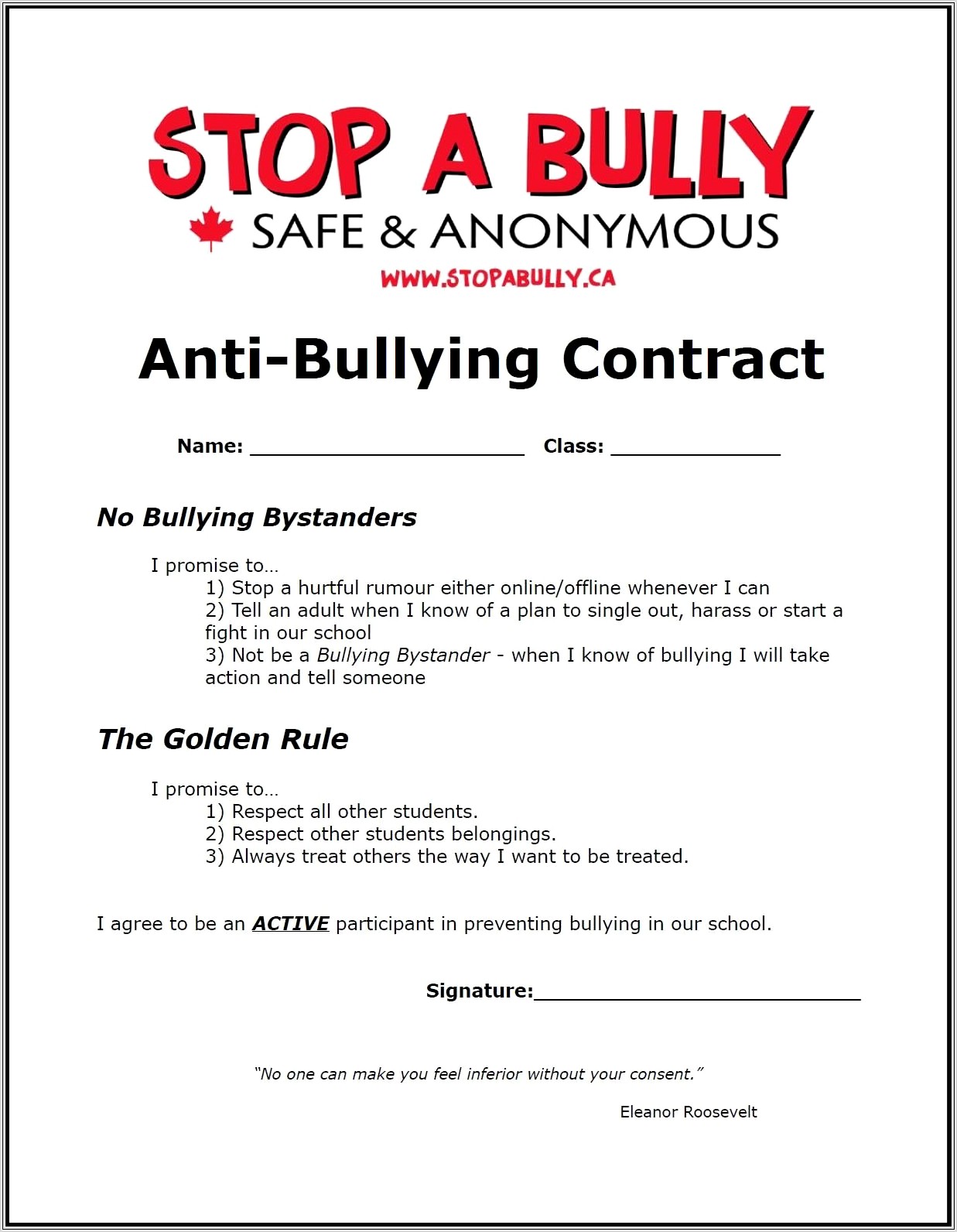 Grade 3 Bullying Worksheet