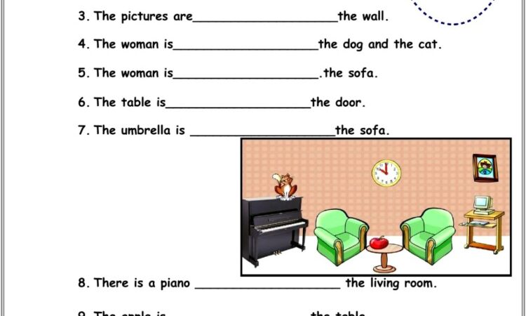 Grade 3 English Worksheets On Prepositions