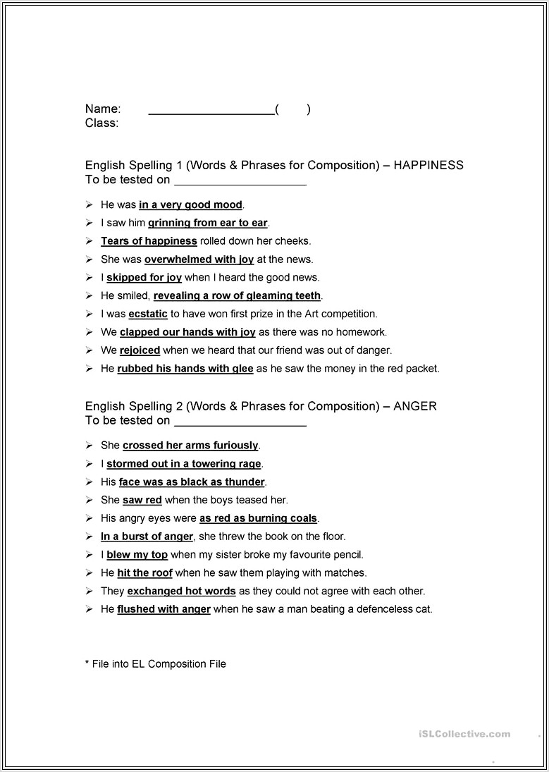 Grade 3 Worksheets For English