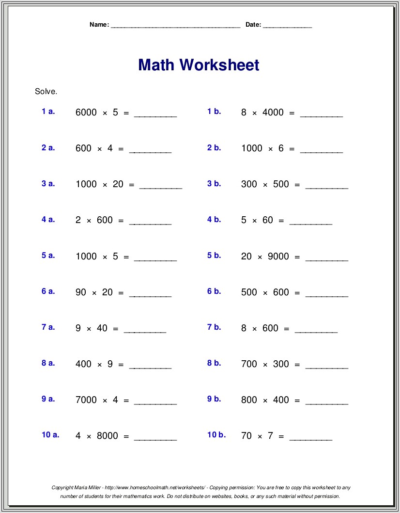 Grade 4 Decimals Worksheet