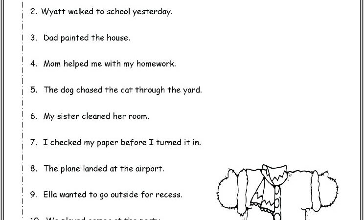 Grade 4 English Worksheets Tenses