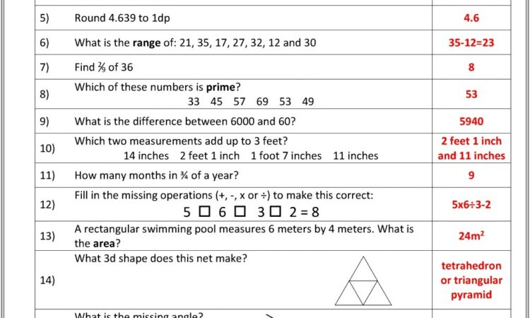 Grade 5 Division Worksheet