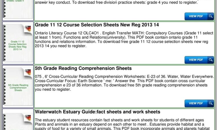 Grade 6 English Worksheets Ontario