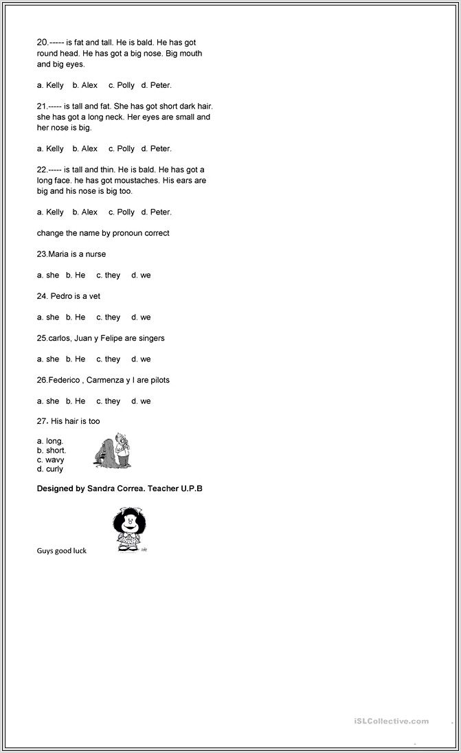 Grade Six English Worksheets