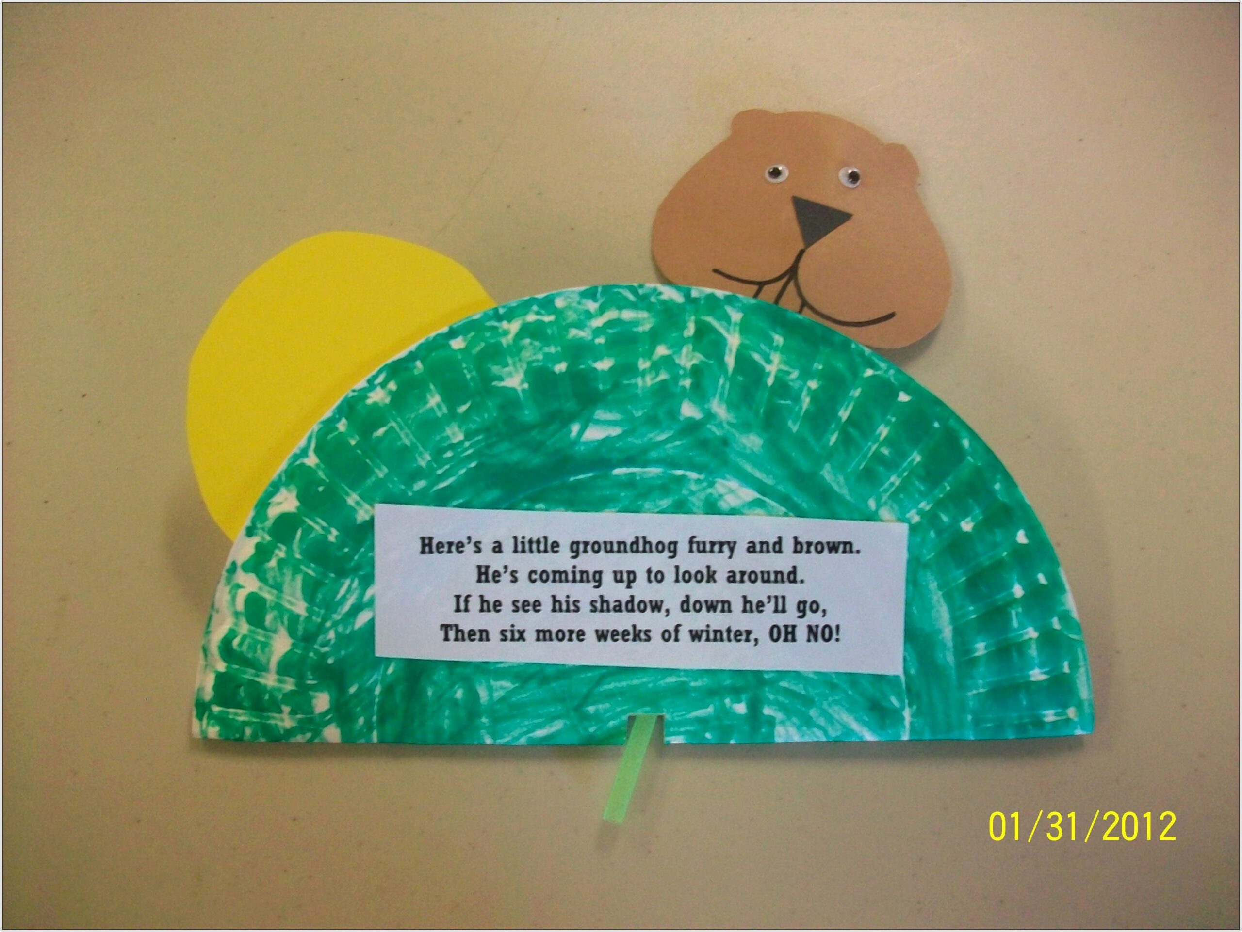 Groundhog Day Craft For Preschool