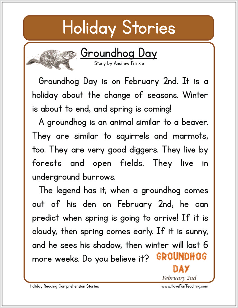 Groundhog Day Lesson Plans Elementary