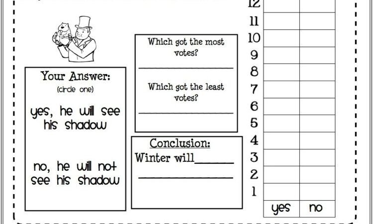 Groundhog Day Math Printables