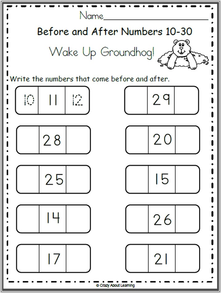 Groundhog Day Math Worksheet
