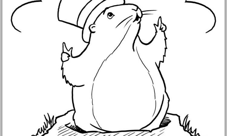 Groundhog Day Printable Coloring Pages