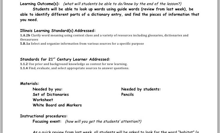 Guide Words In The Dictionary Worksheet