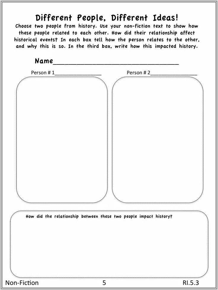 Guided Reading Worksheet Nonfiction