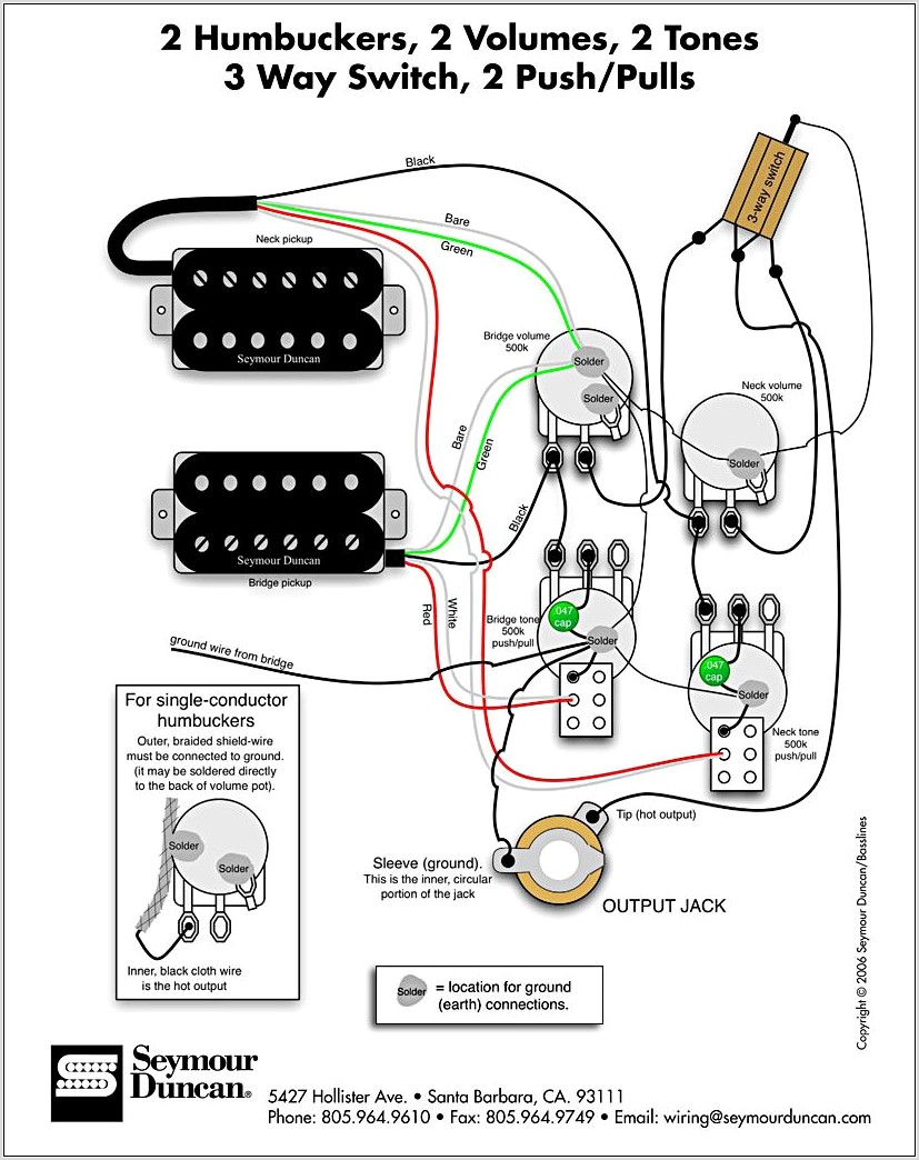 Guitar Wiring Diagrams 2 Pickups 2 Volume