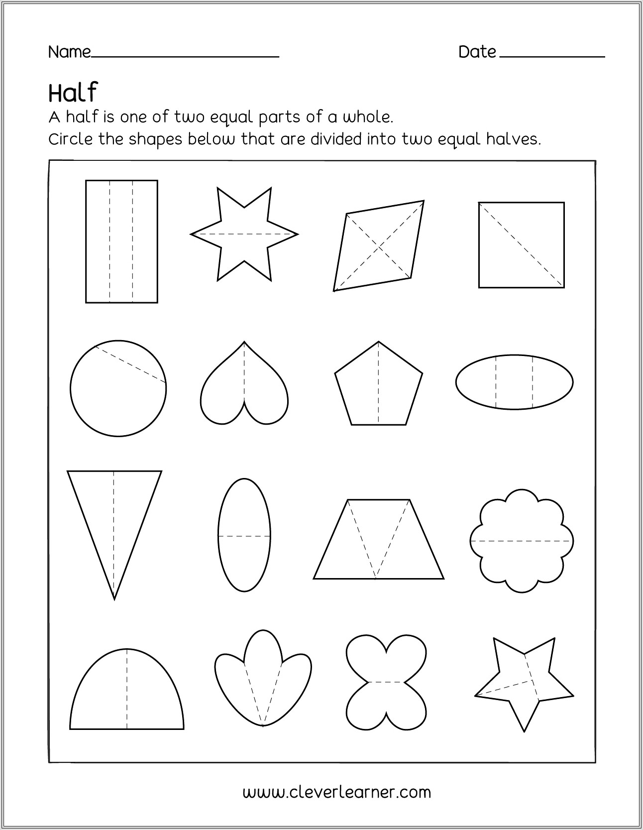 Halves And Mixed Numbers Worksheet