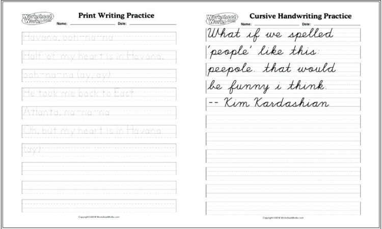 Handwriting Worksheet Generator Software