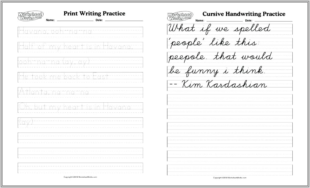 Handwriting Worksheet Generator Software