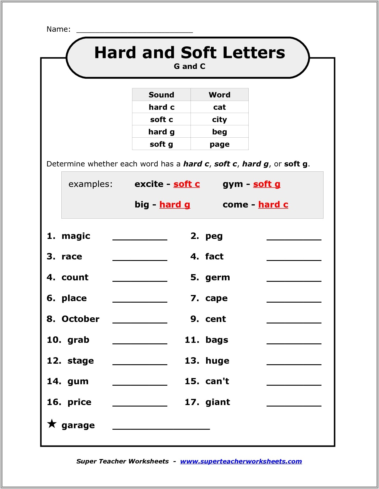 Hard And Soft Th Words Worksheets