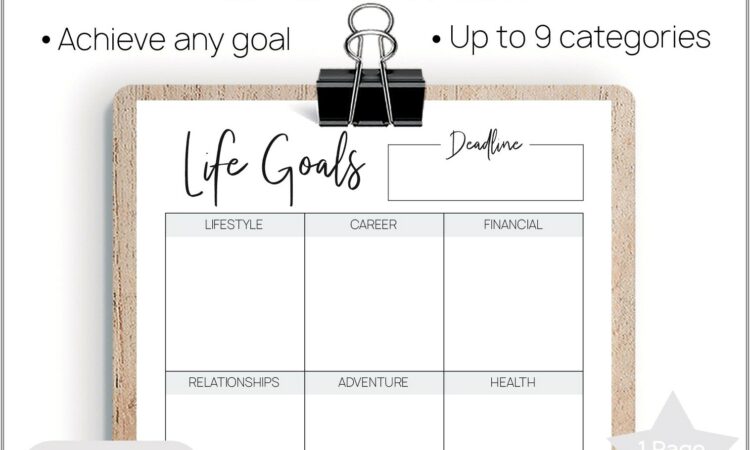 Health Goal Setting Worksheet Pdf