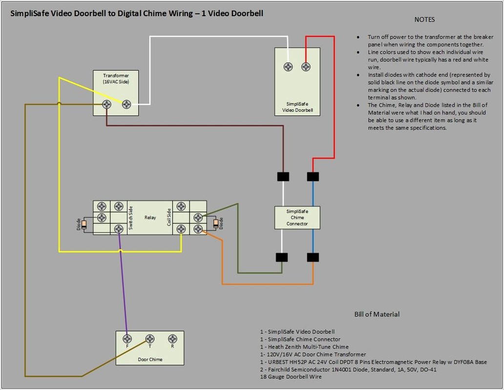 Heath Zenith Doorbell Wiring Diagram