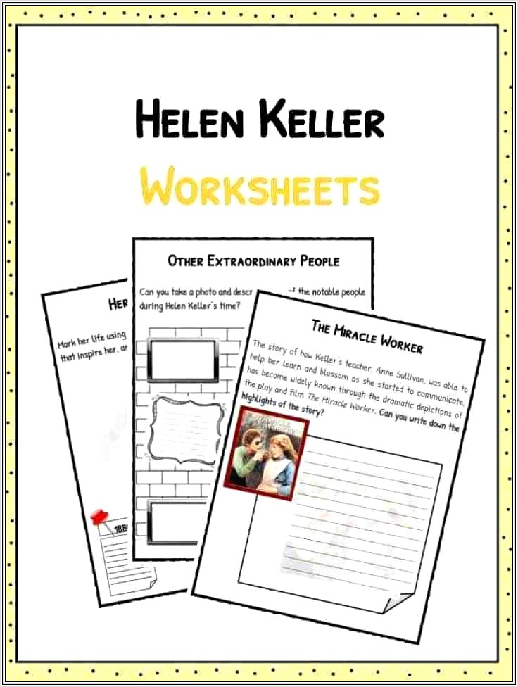 Helen Keller Timeline Worksheet