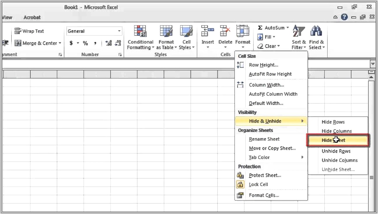 Hide And Protect Worksheet In Excel 2007