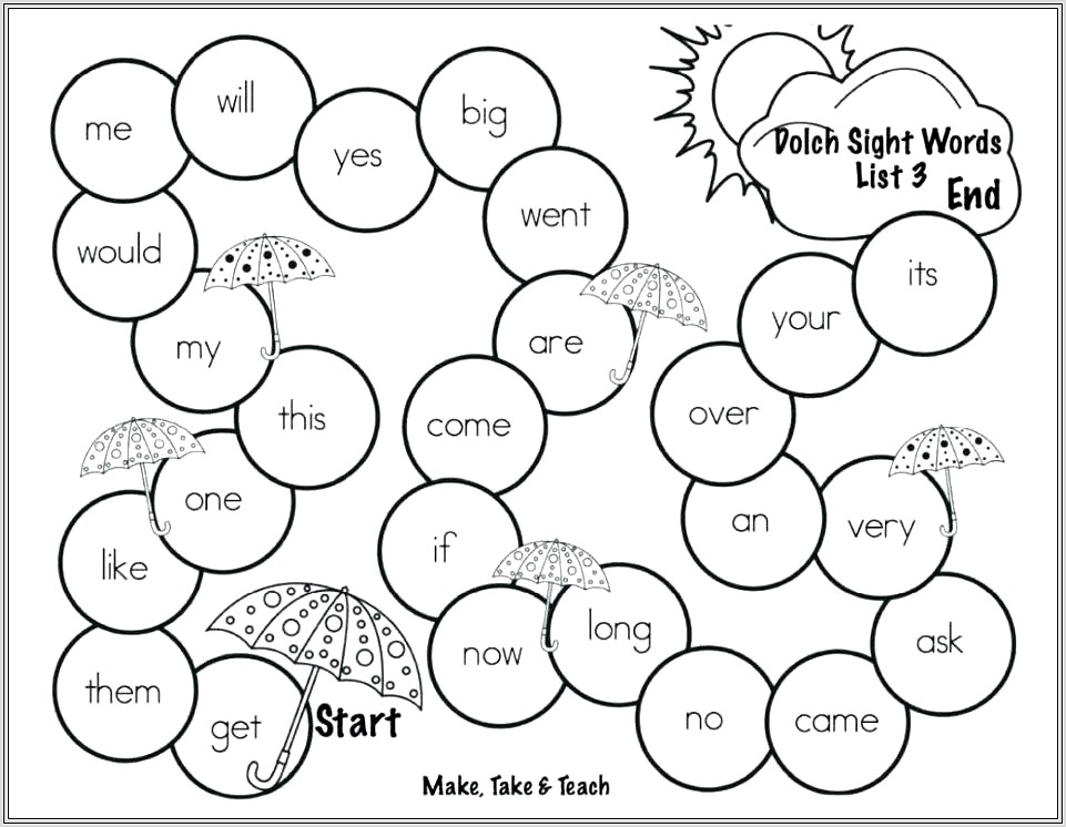 High Frequency Word Is Worksheet