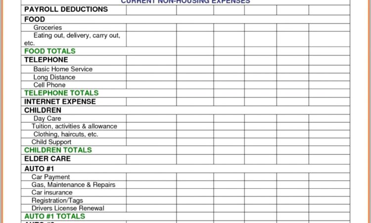 Home Budget Spreadsheet Ideas