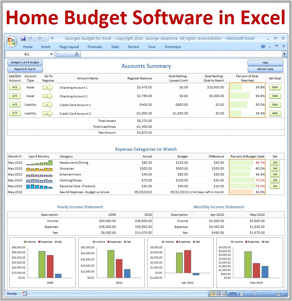 Home Budget Spreadsheet Software