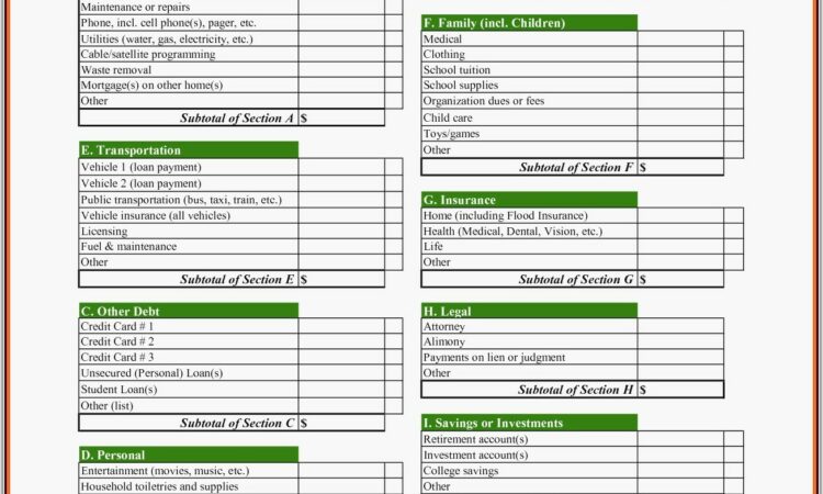 Home Budget Spreadsheet Uk