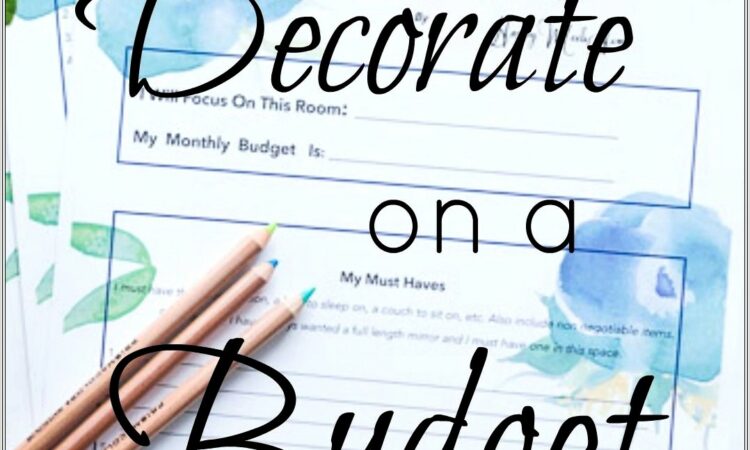 Home Decorating Budget Worksheet