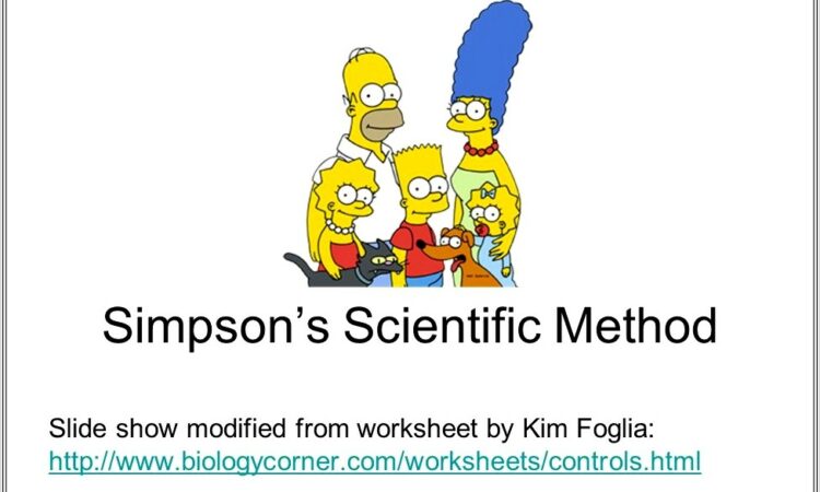 Homer Simpson Worksheet Scientific Method