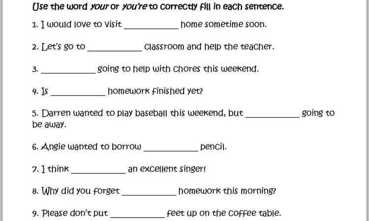 Homophones Worksheet Second Grade