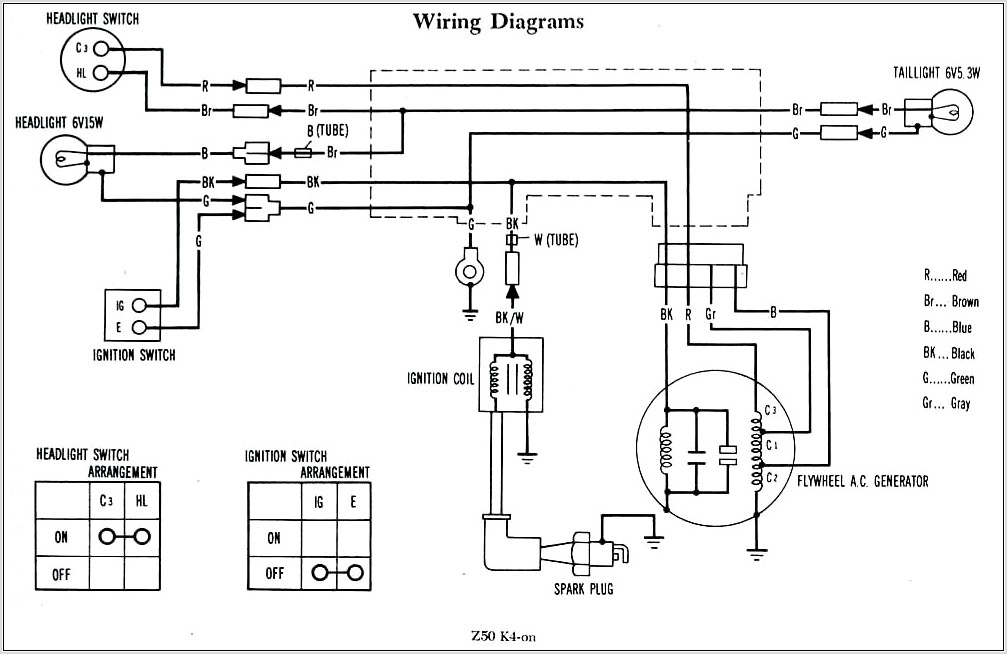 Honda Z50 K2 Wiring Diagram