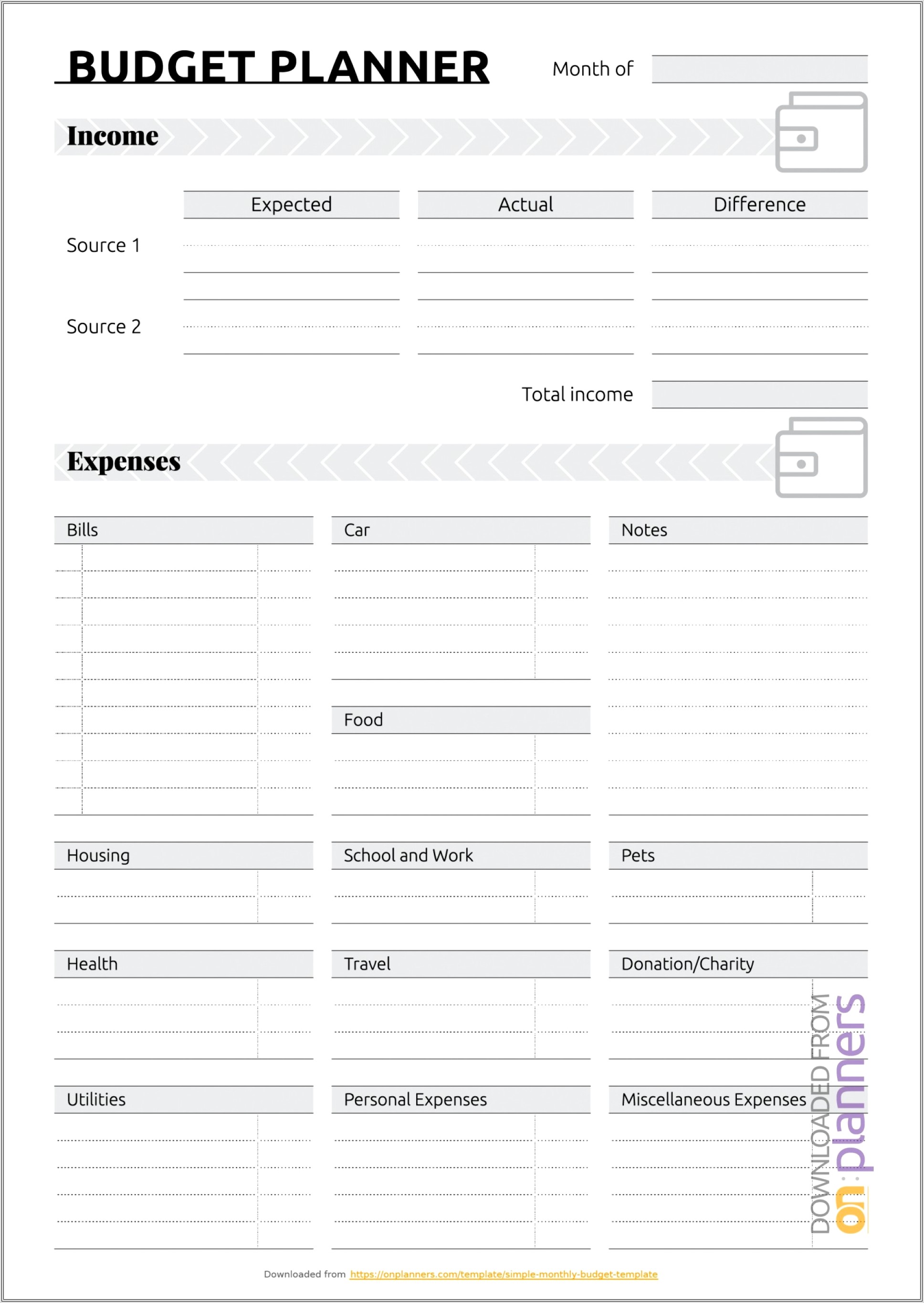 Household Budget Spreadsheet Pdf