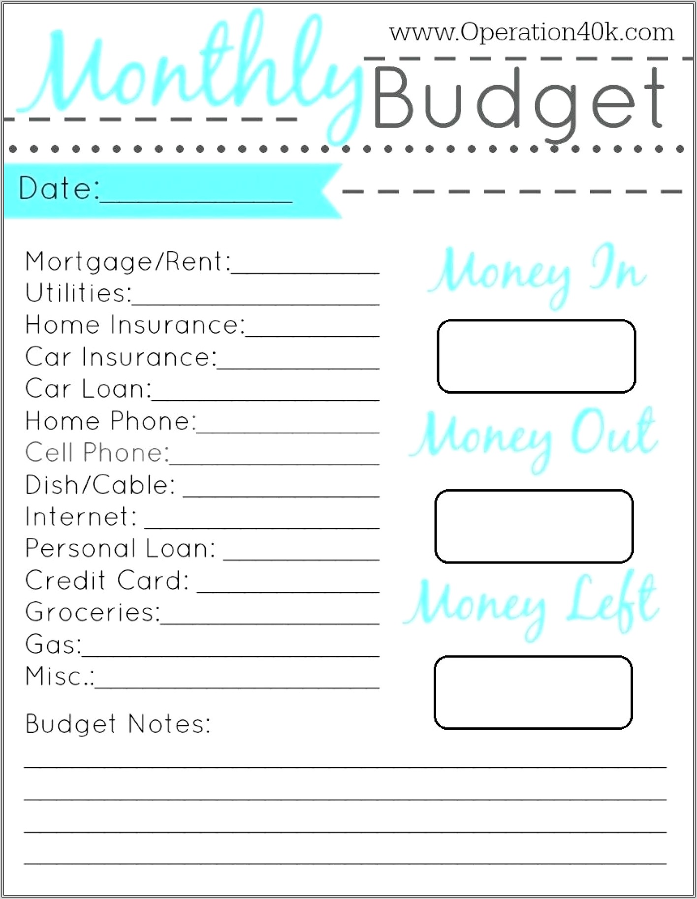 Household Budget Templates In Excel