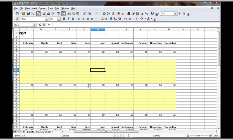 Household Budget Worksheet By Chris Snelling