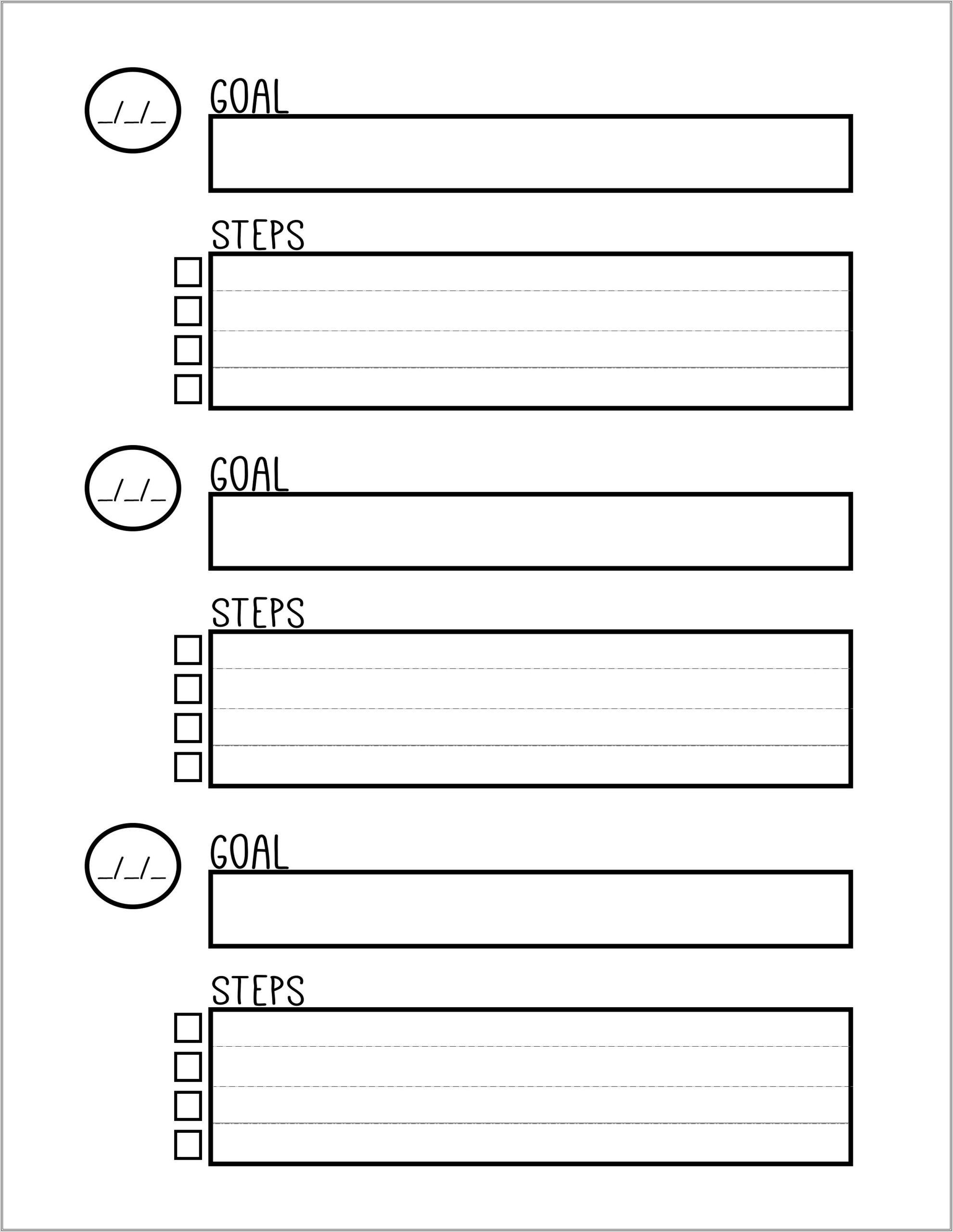 How To Fill Goal Setting Worksheets
