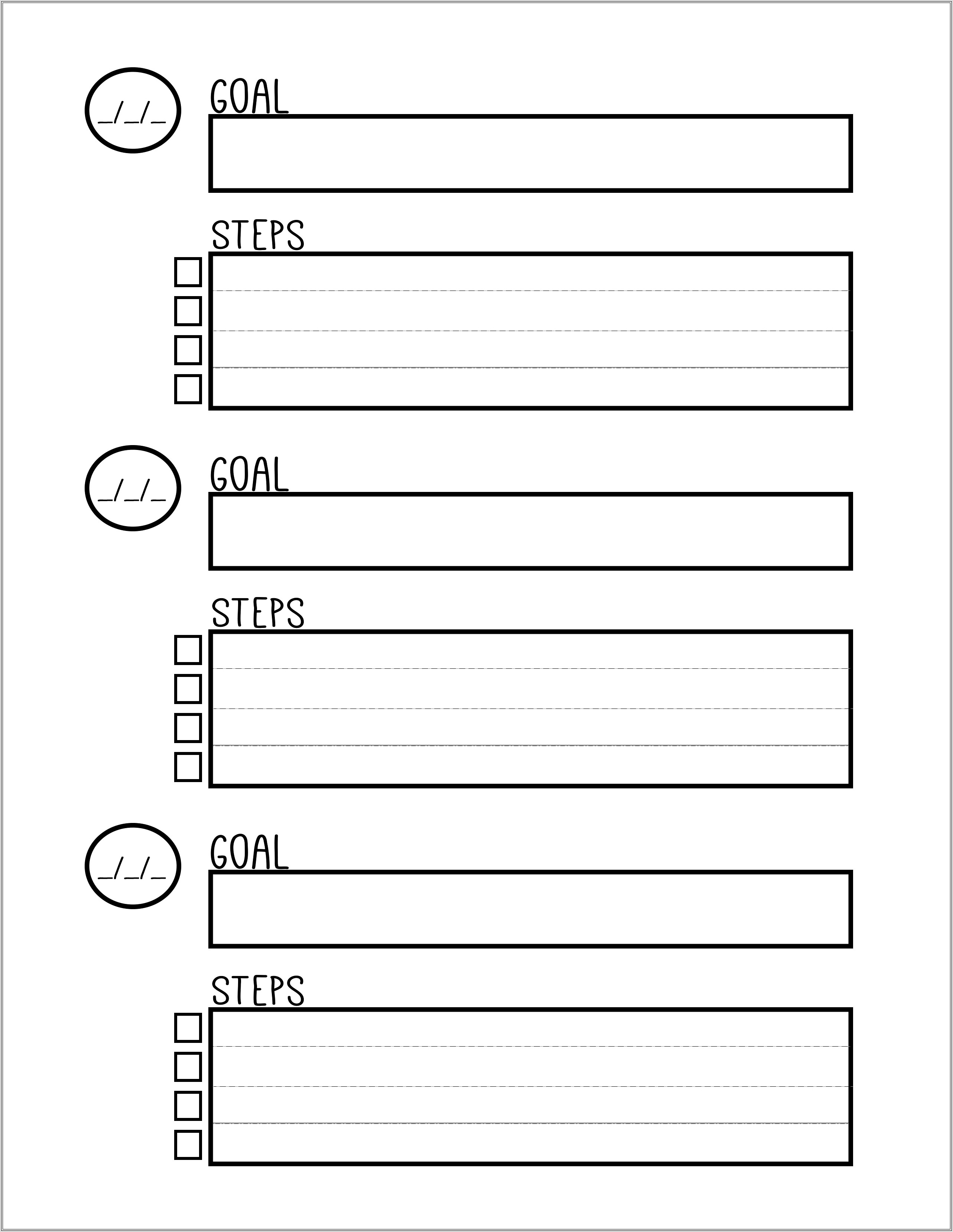 How To Fill Goal Setting Worksheets
